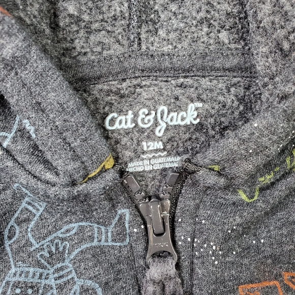 Cat & Jack Astronaut Pizza Zip-up Hoodie - Picture 5 of 5